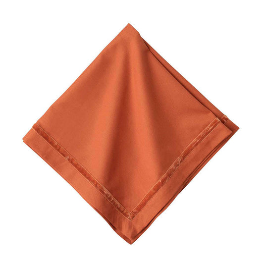 Velvet Trim Napkin - Orange by Juliska