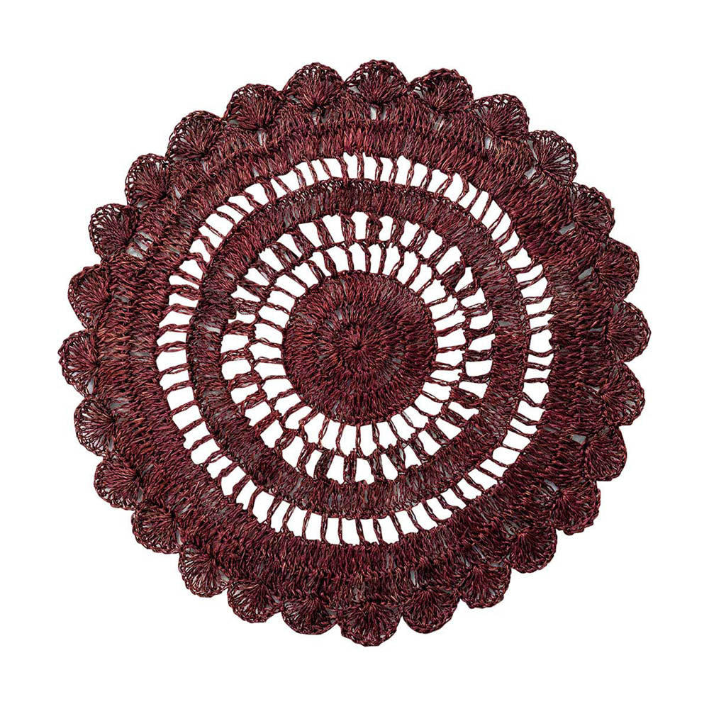 Macrame Placemat - Cranberry by Juliska