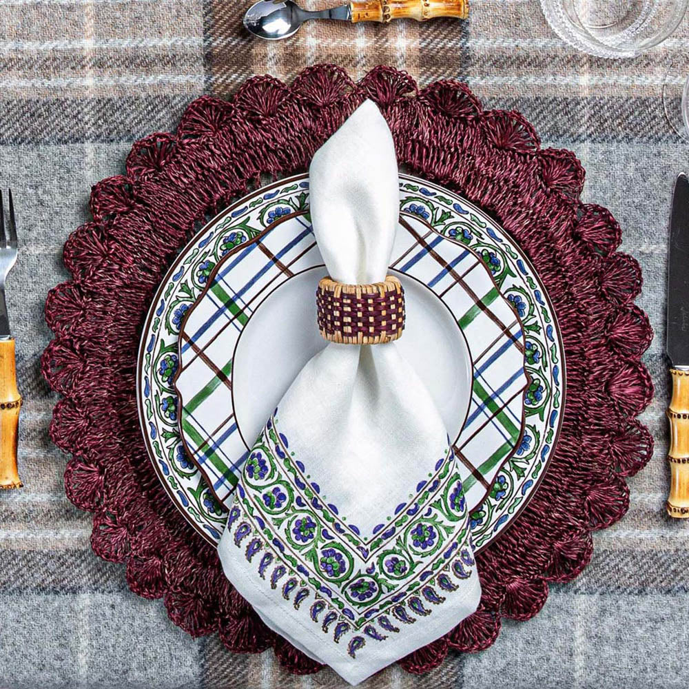 Macrame Placemat - Cranberry by Juliska Additional Image-1