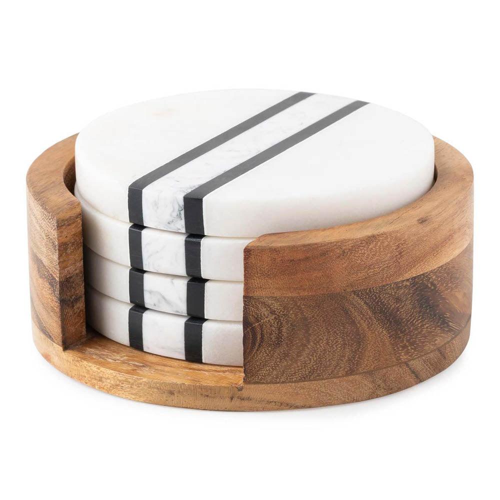 Stonewood Stripe Coaster Set by Juliska Additional Image-1