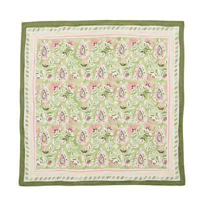 Mira Napkin in Green & Pink, Set of 4 by Kim Seybert Additional Image - 5