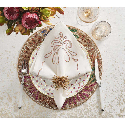 Fireworks Napkin in White & Multi, Set of 4 by Kim Seybert Additional Image - 3