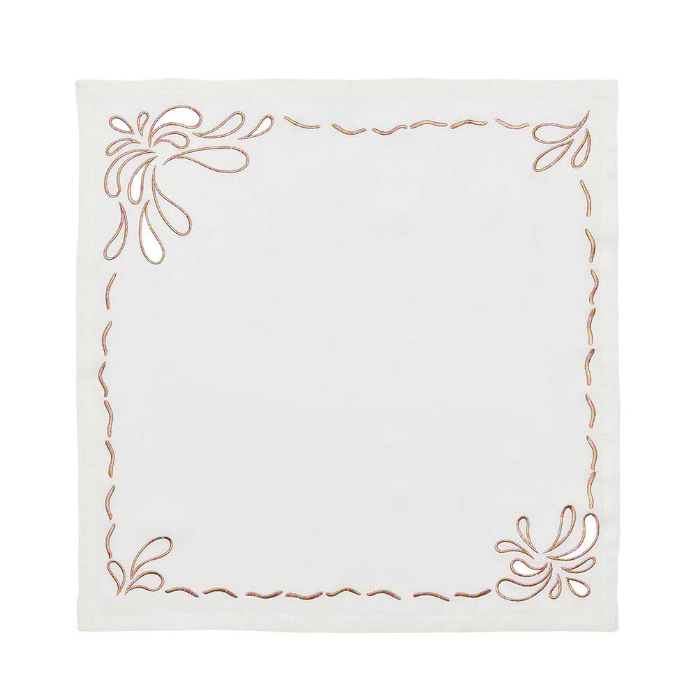 Fireworks Napkin in White & Multi, Set of 4 by Kim Seybert Additional Image - 4