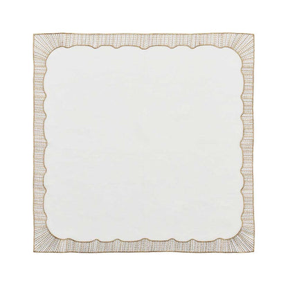 Frame Napkin in White, Gold & Silver, Set of 4 by Kim Seybert Additional Image - 5