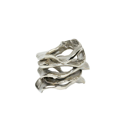 Flux Napkin Ring - Set of 4 by Kim Seybert Additional Image-5