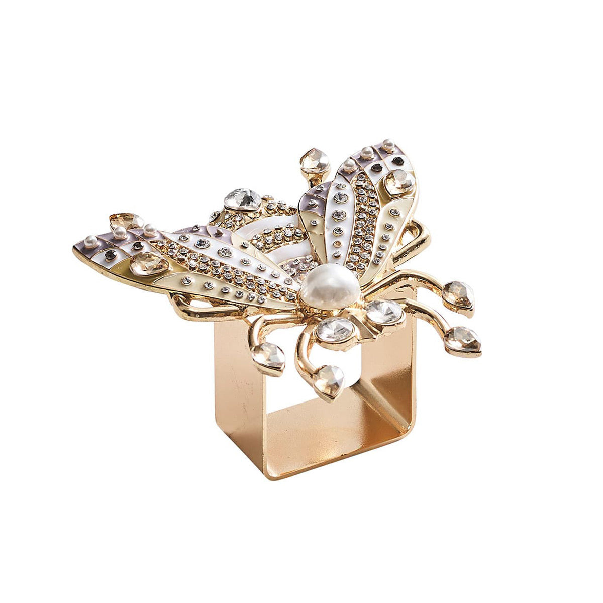 Glam Fly Napkin Ring - Set of 4 in a Gift Box by Kim Seybert