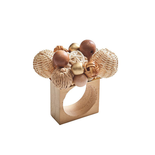 Java Napkin Ring - Set of 4 by Kim Seybert Additional Image-5