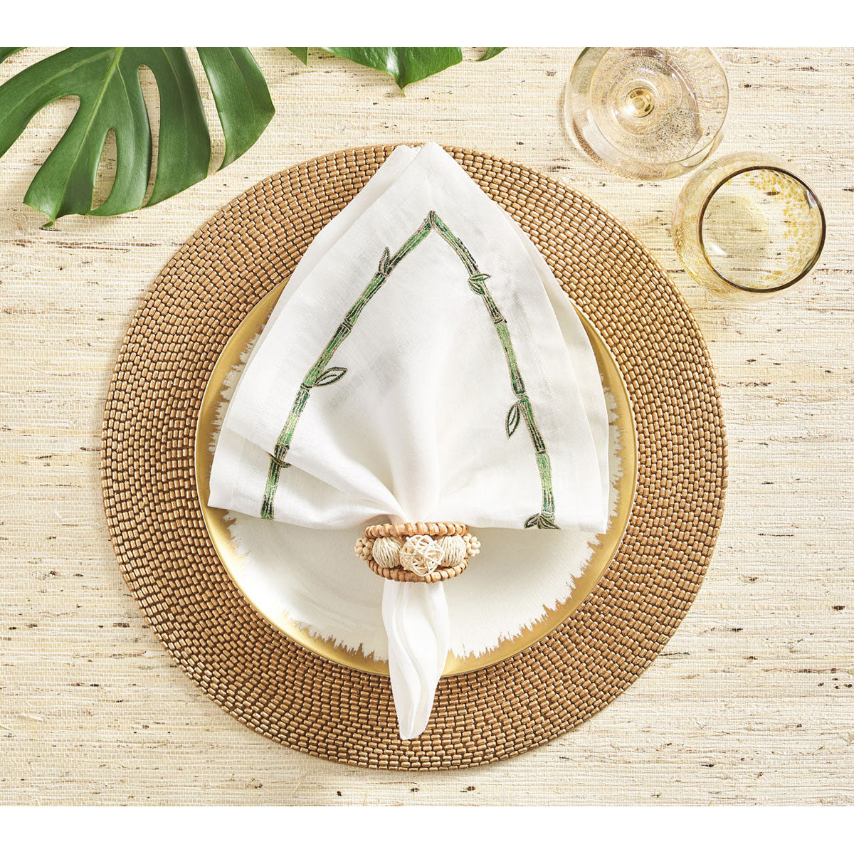 Playa Napkin Ring in Natural - Set of 4 by Kim Seybert Additional Image-1 Additional Image-1