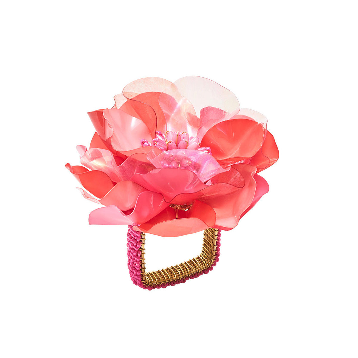 Gardenia Napkin Ring - Set of 4 by Kim Seybert Additional Image-2