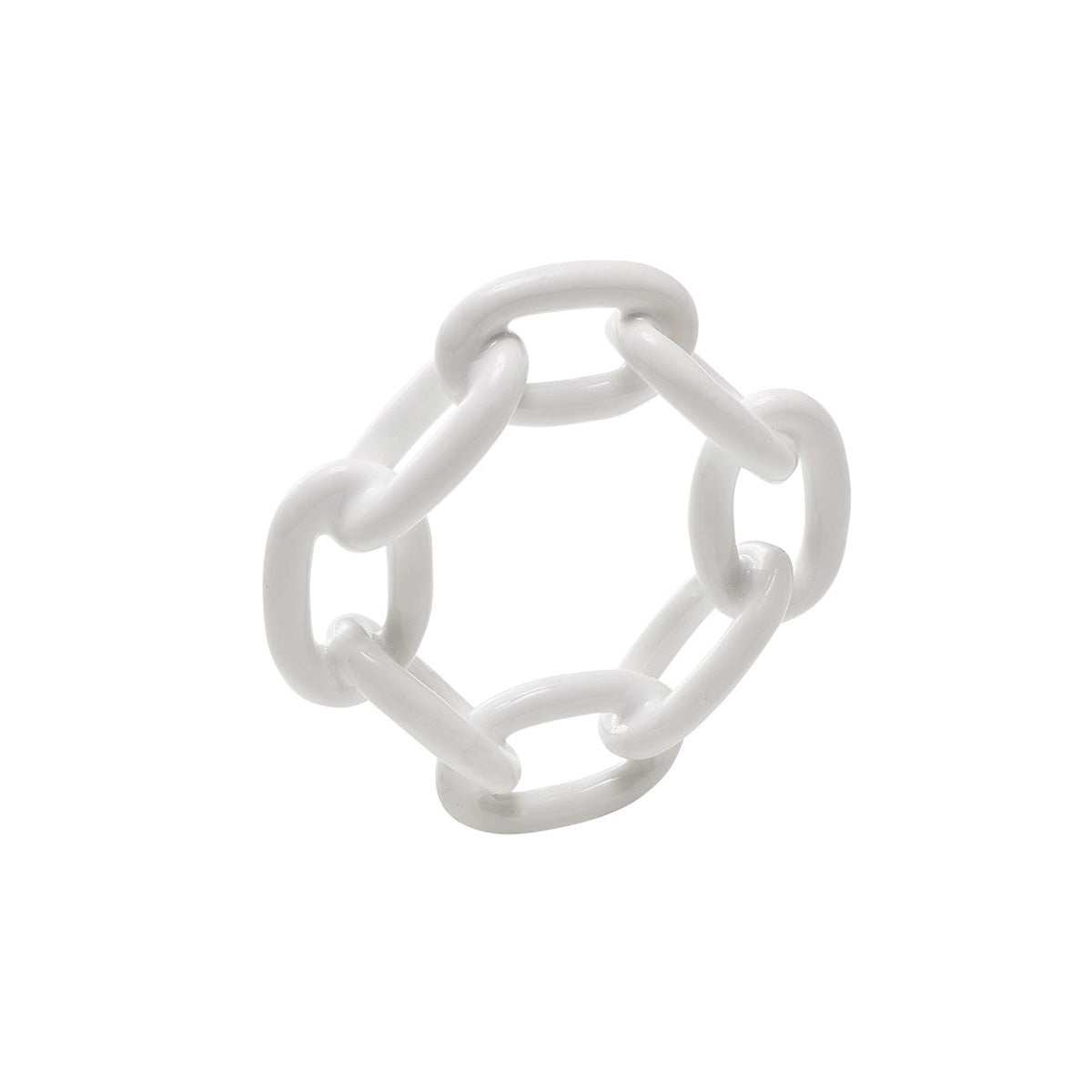Enamel Chain Link Napkin Ring - Set of 4 by Kim Seybert Additional Image-2