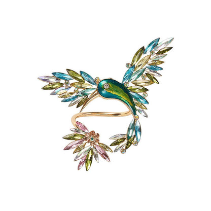 Hummingbird Napkin Ring in Multi, Set of 4 in a Gift Box by Kim Seybert