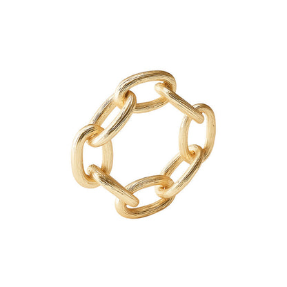 Chain Link Napkin Ring in Gold - Set of 4 by Kim Seybert
