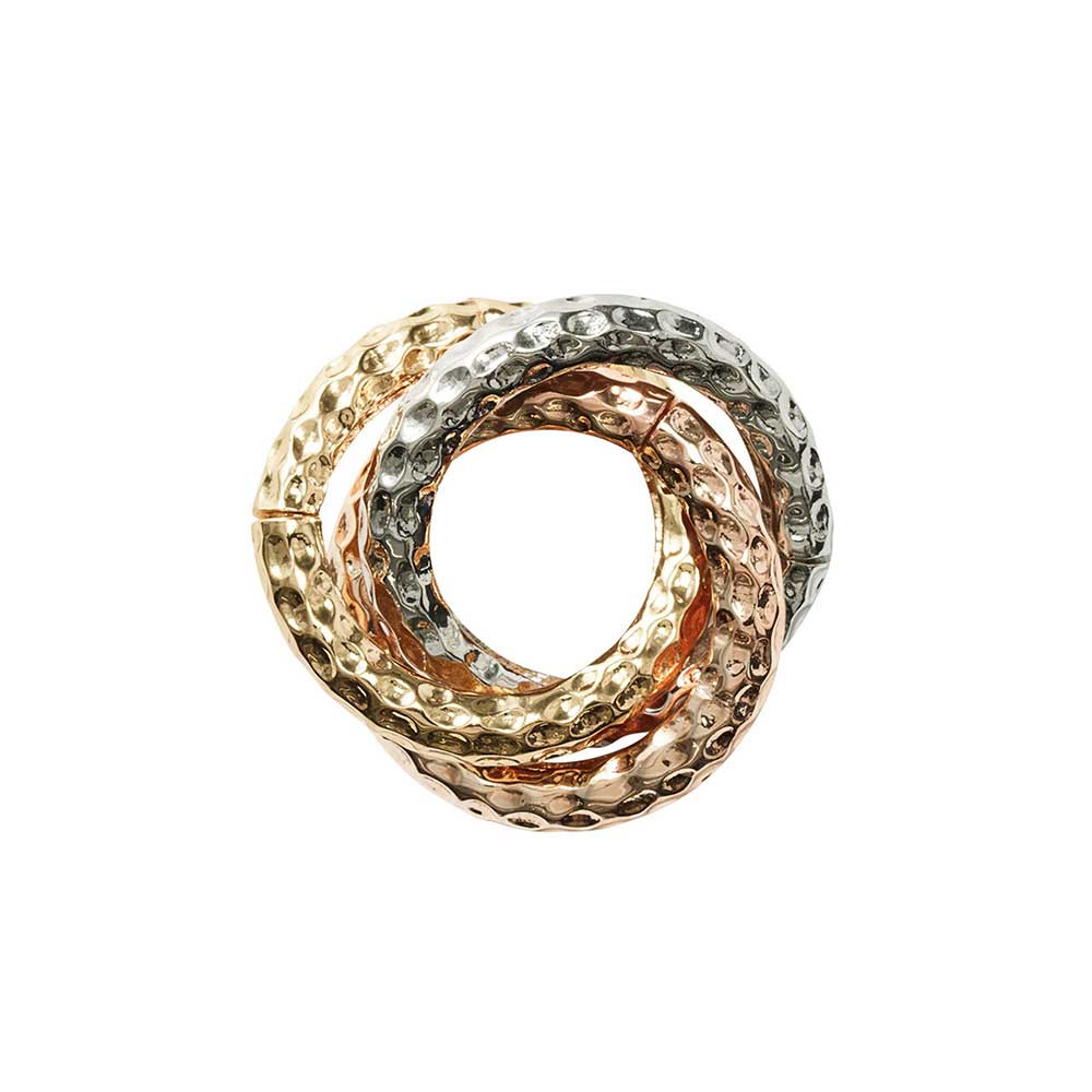 Trinity Napkin Ring in Multi, Set of 4 in a Gift Box by Kim Seybert