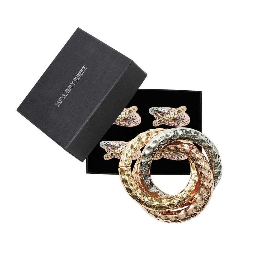 Trinity Napkin Ring in Multi, Set of 4 in a Gift Box by Kim Seybert Additional Image - 6