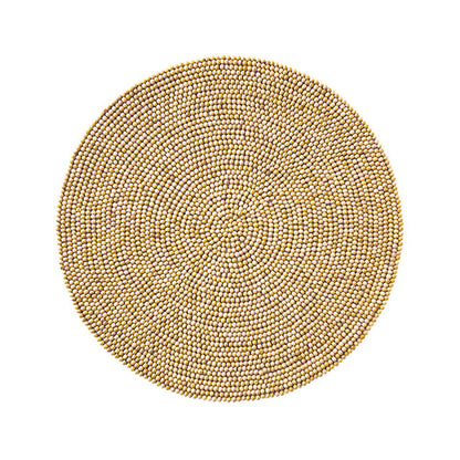 Wood Round Placemat in Natural - Set of 4 by Kim Seybert