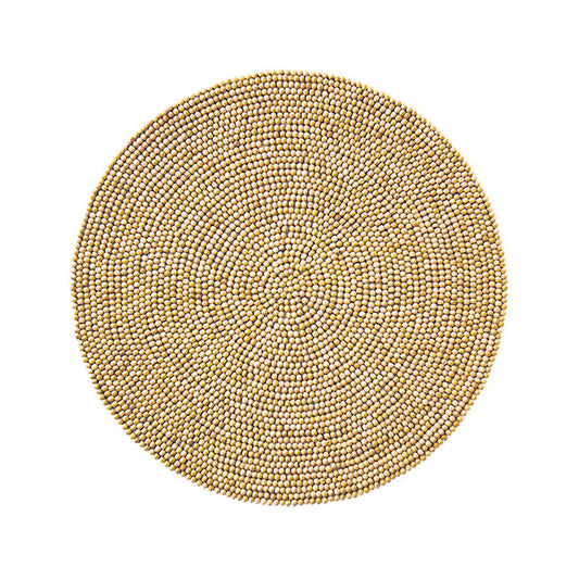 Wood Round Placemat in Natural - Set of 4 by Kim Seybert