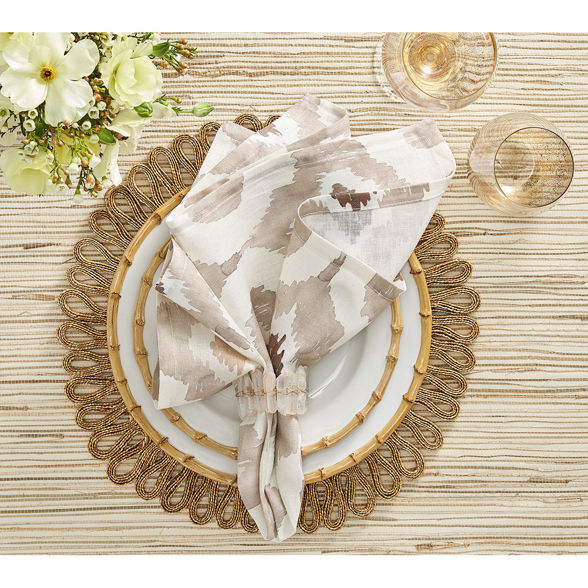 Boho Placemat in Natural - Set of 4 by Kim Seybert Additional Image-2