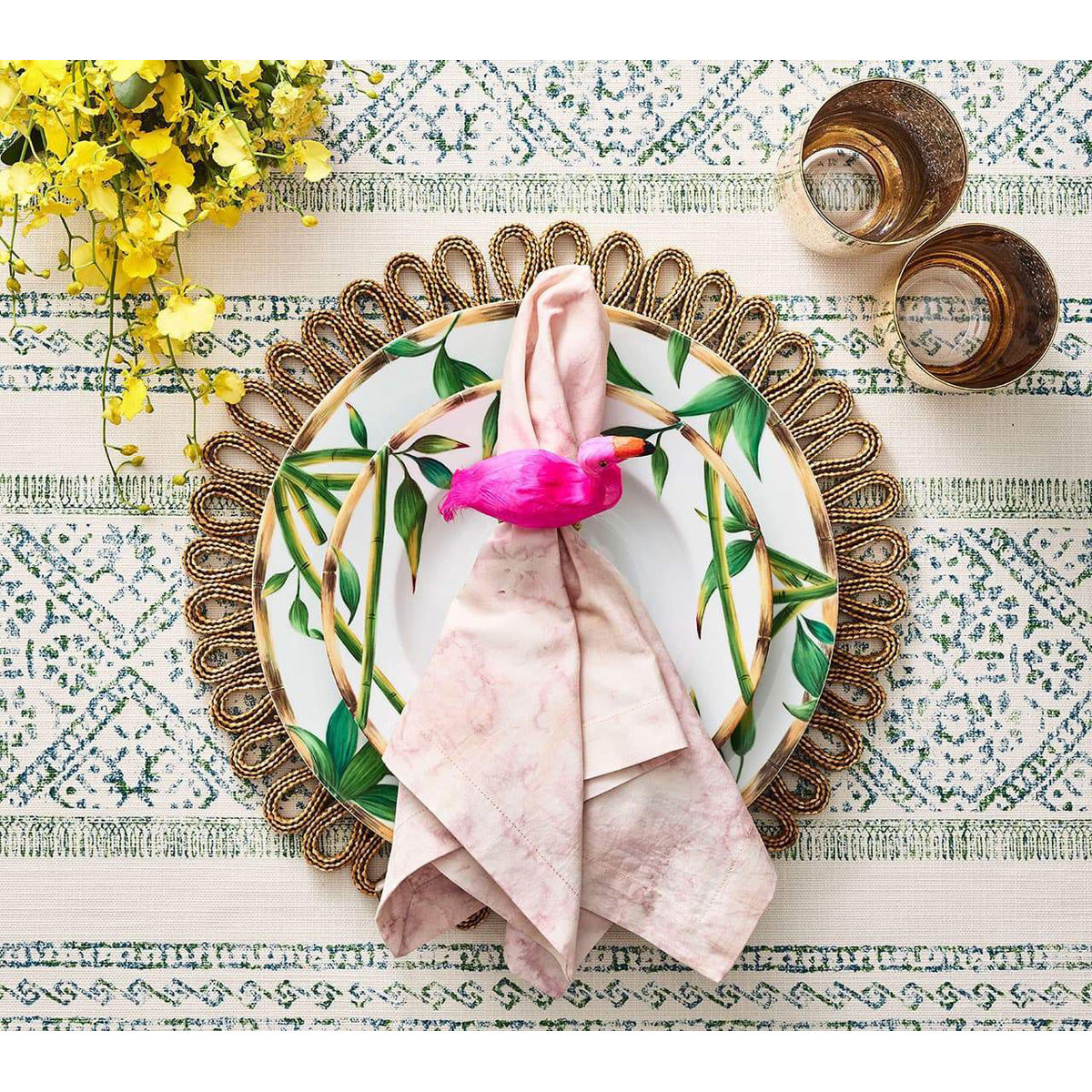 Boho Placemat in Natural - Set of 4 by Kim Seybert Additional Image-3
