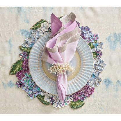 Hydrangea Placemat in Multi - Set of 2 by Kim Seybert Additional Image-4
