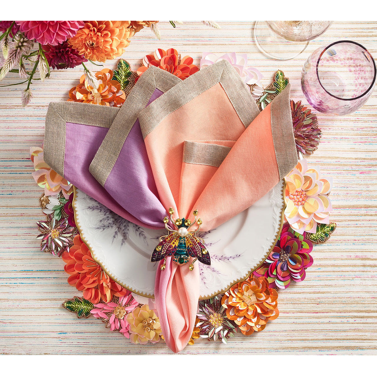 Dahlia Placemat - Set of 2 by Kim Seybert Additional Image-2