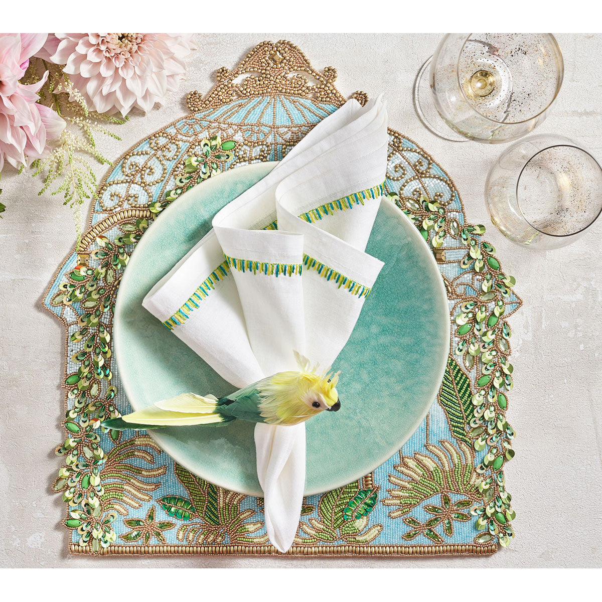 Arbor Placemat in Multi - Set of 2 by Kim Seybert Additional Image-4