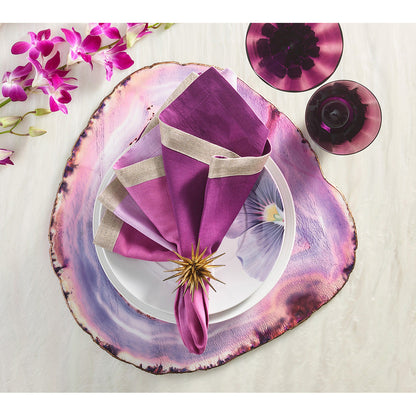 Amethyst Placemat in Amethyst - Set of 4 by Kim Seybert Additional Image-1