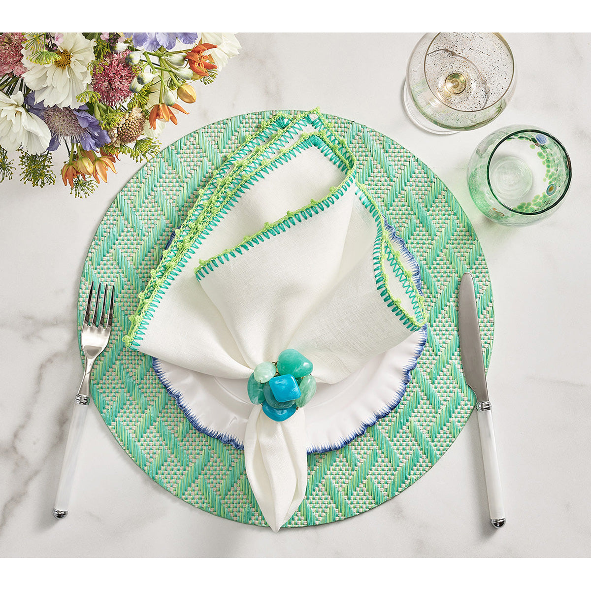 Basketweave Placemat - Set of 4 by Kim Seybert Additional Image-13