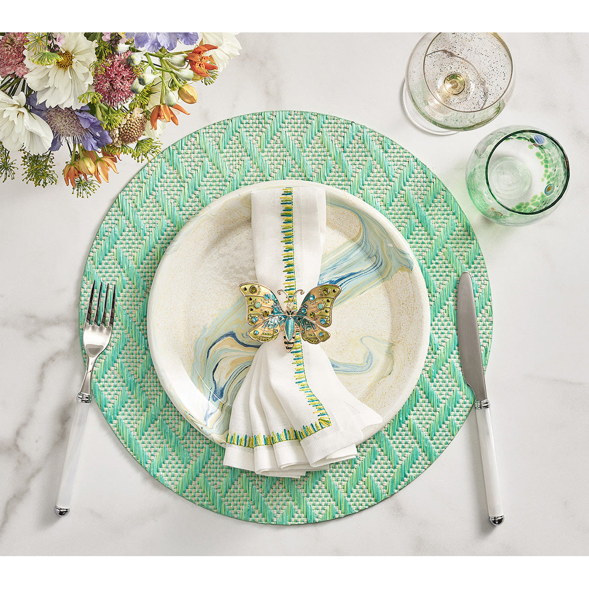 Basketweave Placemat - Set of 4 by Kim Seybert Additional Image-15