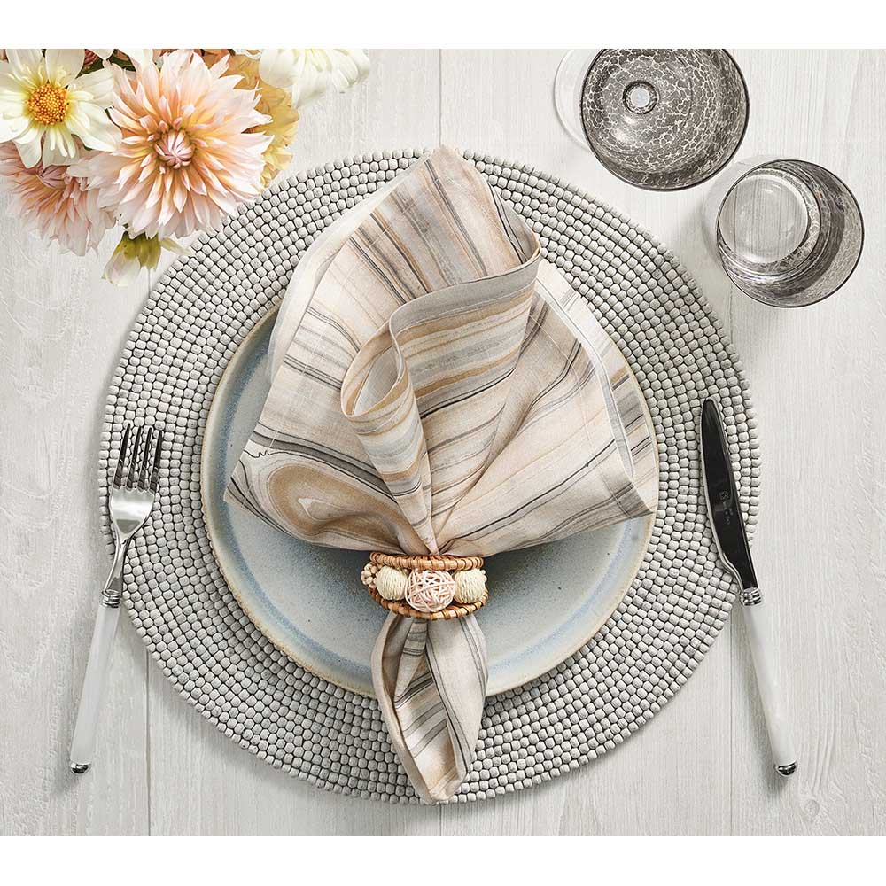 Driftwood Placemat in Gray, Set of 4 by Kim Seybert Additional Image - 2