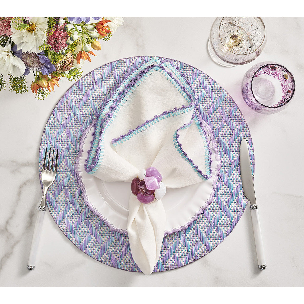 Basketweave Placemat - Set of 4 by Kim Seybert Additional Image-8