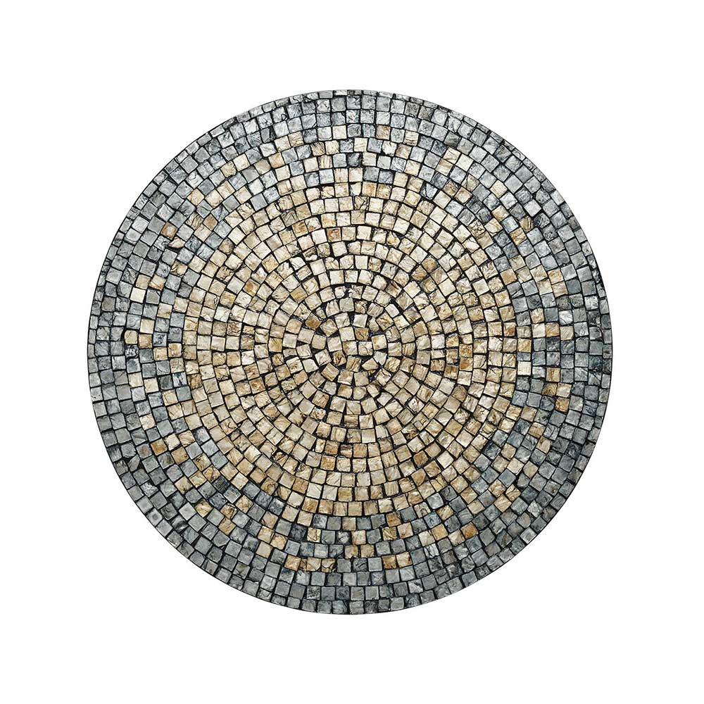 Shell Mosaic Placemat in Gray & Taupe, Set of 4 by Kim Seybert
