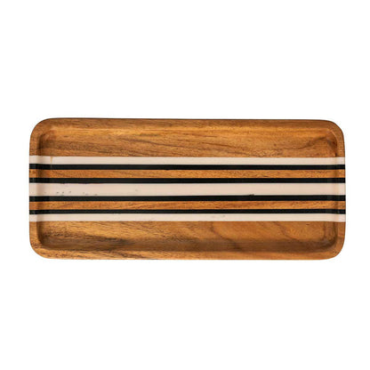 Stonewood Stripe Rectangle Tray by Juliska