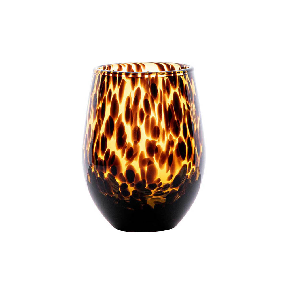 Puro Stemless Wine Glass Tortoiseshell by Juliska