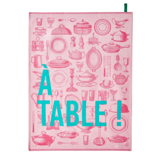 A Table Tea Towel by Le Jacquard Francais