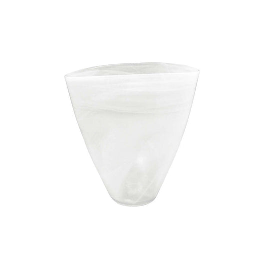 Alabaster White Large Oval Vase by Mariposa