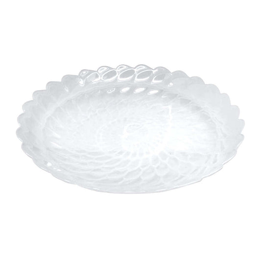 Alabaster White Large Scallop Rim Bowl by Mariposa