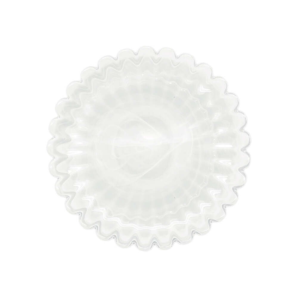 Alabaster White Scalloped Dessert Plate Set Of 4 by Mariposa