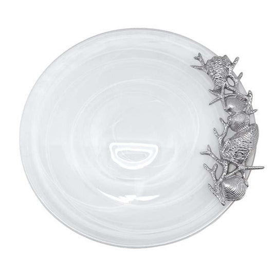 Alabaster White Seaside Platter by Mariposa