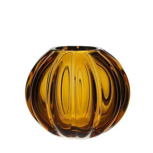 Amalfi Pumpkin Vase 6" / 15cm Amber by William Yeoward