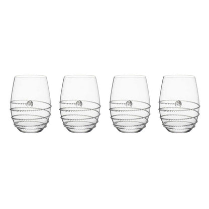 Amalia Stemless White Wine Glass - Set of 4 by Juliska