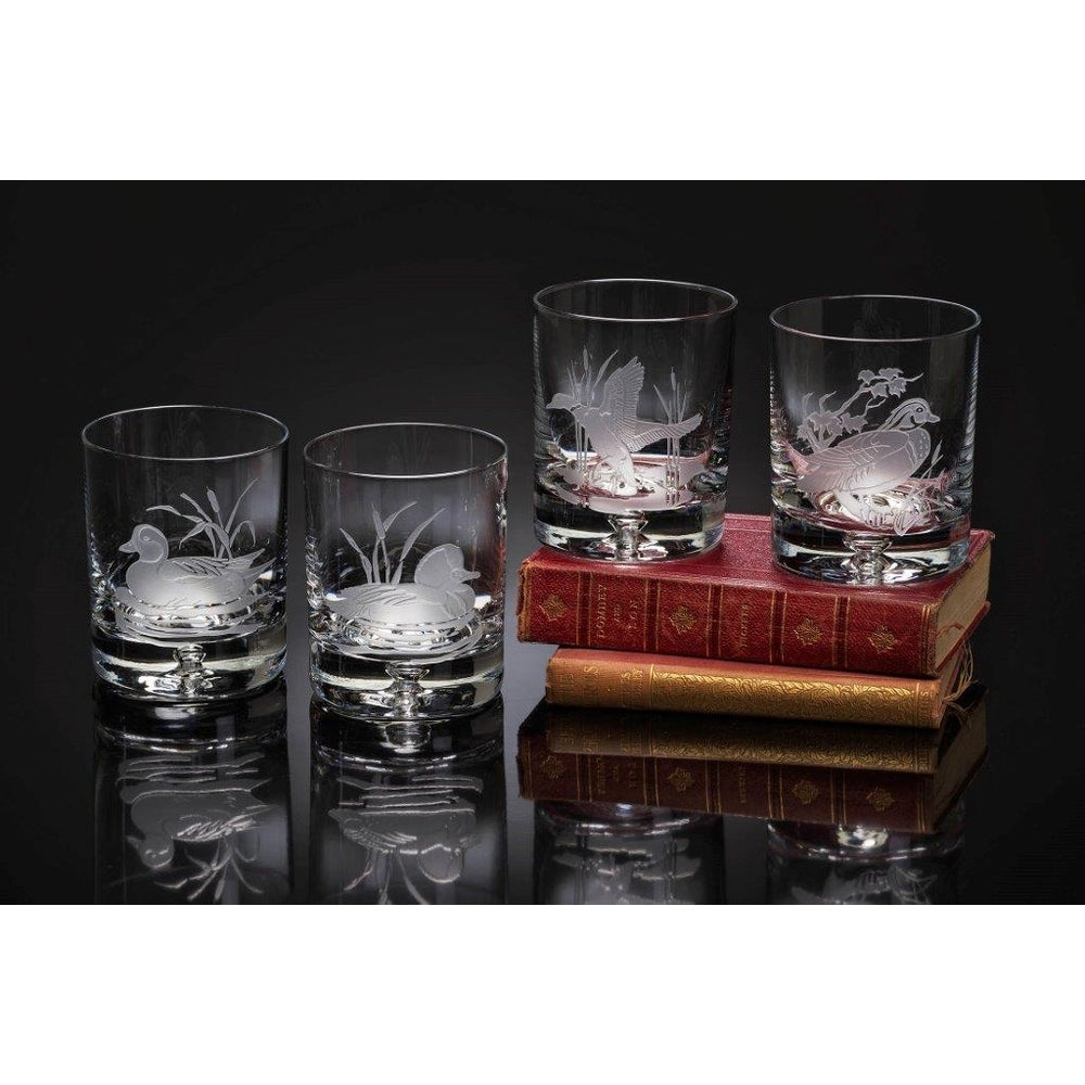 American Ducks Old Fashion Glasses (Set of 4) by Julie Wear