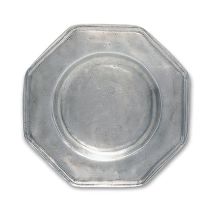 Antique Octagonal Coaster by Match Pewter