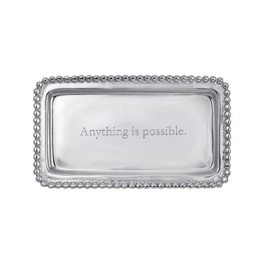 Anything Is Possible Beaded Statement Tray by Mariposa