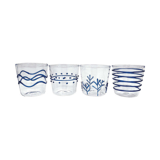 Applique Suite Of Double Old-Fashioned Glasses by Mariposa