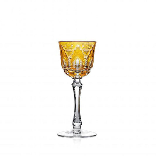 Athens Amber Cordial Glass by Varga Crystal