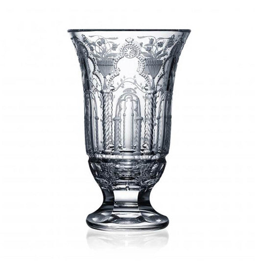 Athens Clear Footed Vase - 8" by Varga Crystal