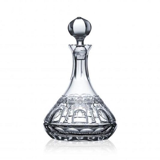 Athens Clear Ships Decanter - 1.0 Liter by Varga Crystal