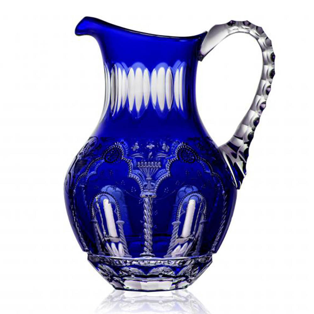 Athens Cobalt Water Pitcher - 1.0 Liter by Varga Crystal