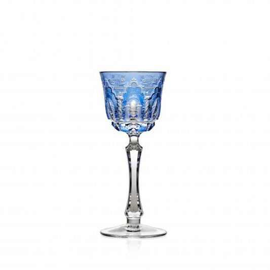 Athens Sky Blue Cordial Glass by Varga Crystal