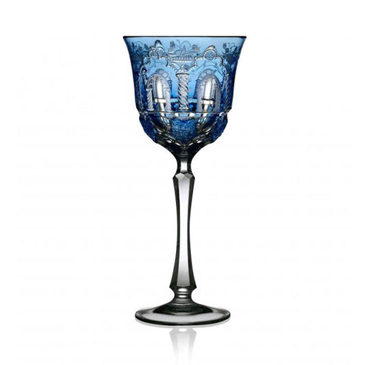 Athens Sky Blue Water Glass by Varga Crystal
